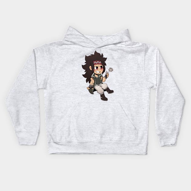 Chibi Gajeel Kids Hoodie by Dragnoodles